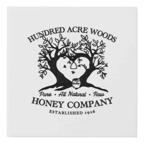 Hundred Acre Wood Honey Company Faux Canvas Print