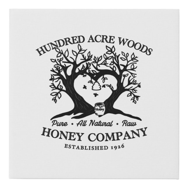 Hundred Acre Wood Honey Company Faux Canvas Print (Front)