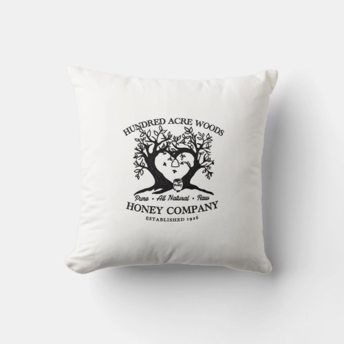 Hundred Acre Wood Honey Company Throw Pillow