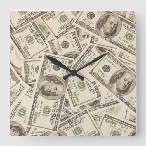 Hundred Dollar Bill Money Clock