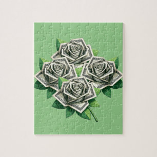hundred dollar bills origami roses money art jigsaw puzzle