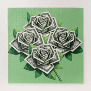 hundred dollar bills origami roses money art jigsaw puzzle