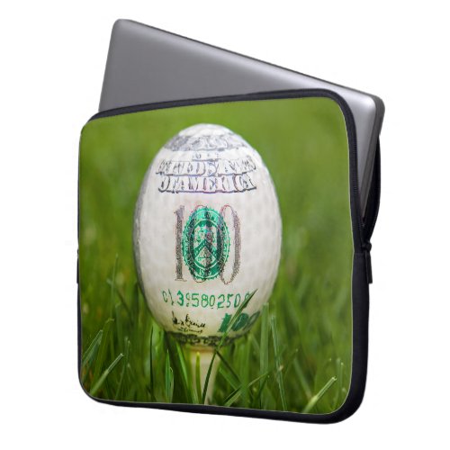 Hundred Dollar Golf Ball Laptop Sleeve