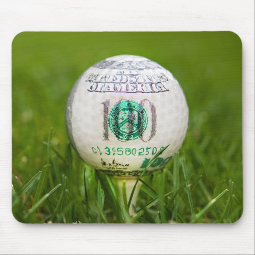 Hundred Dollar Golf Ball Mouse Pad