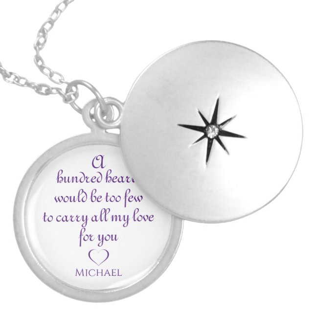 Hundred Hearts All My Love Personalized Necklace (Front)