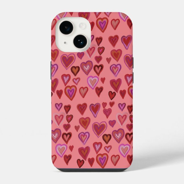 Hundred hearts iphone case (Back)