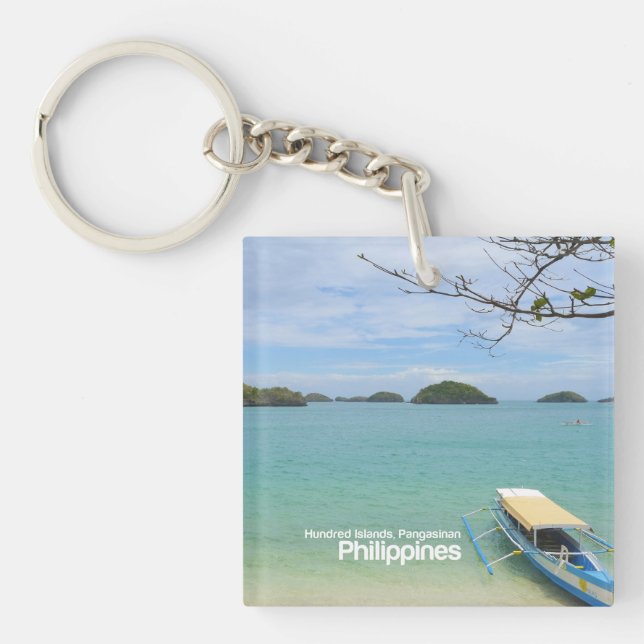 Hundred Islands, Pangasinan Philippines Keychain (Front)