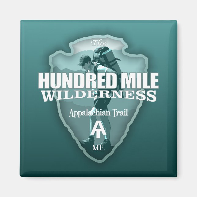Hundred Mile Wilderness (arrowhead T) Magnet (Front)