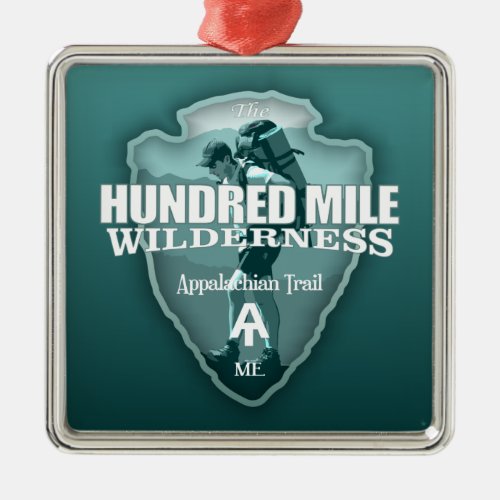 Hundred Mile Wilderness arrowhead T Metal Ornament