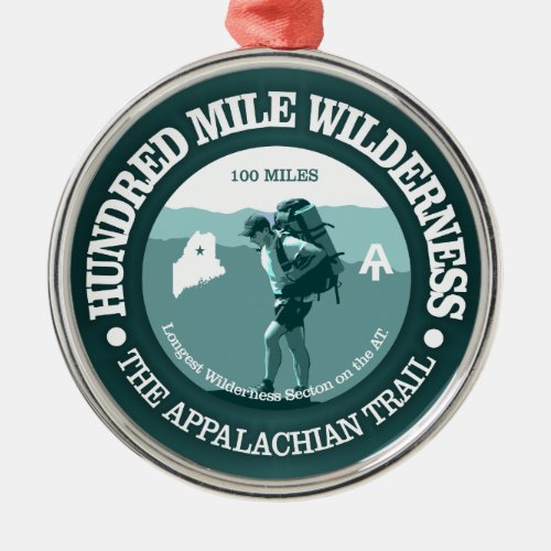 Hundred Mile Wilderness _AT Metal Ornament