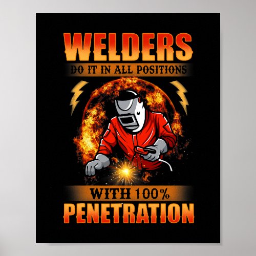 Hundred Percent Penetration Welder Cool Welding Poster