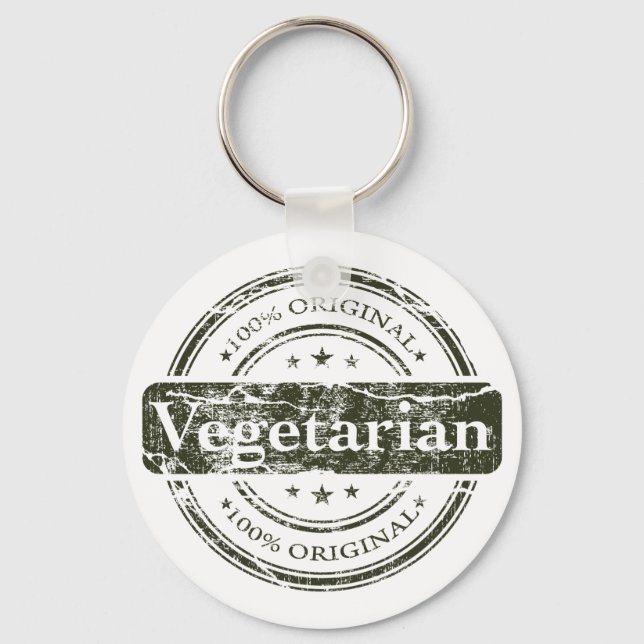 Hundred percent vegetarian keychain (Front)