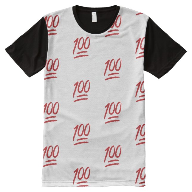 Hundred Points Symbol Emoji All-Over-Print T-Shirt (Front)