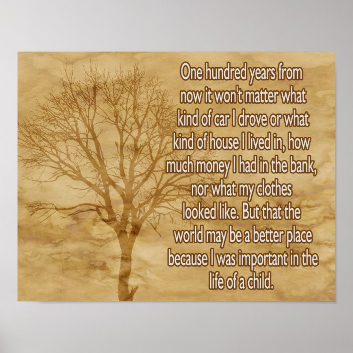 Hundred Years From Now *** poster art | Zazzle.com