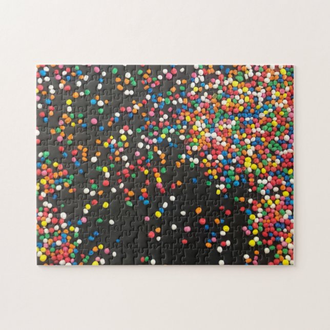 hundreds and thousands black jigsaw puzzle (Horizontal)