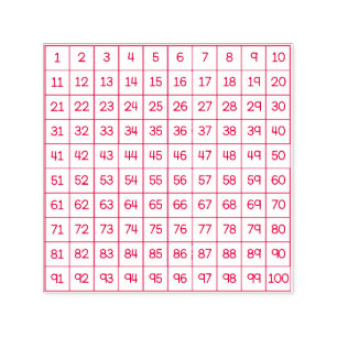Hundreds Chart Self-Inking Stamp