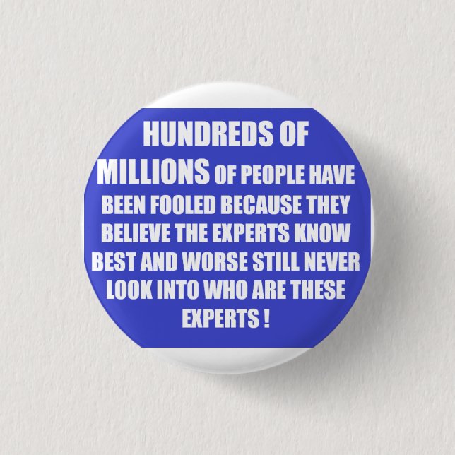 Hundreds of  millions people the world button (Front)