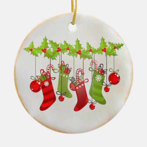 Hung By The Fire Christmas Cookie Ceramic Ornament