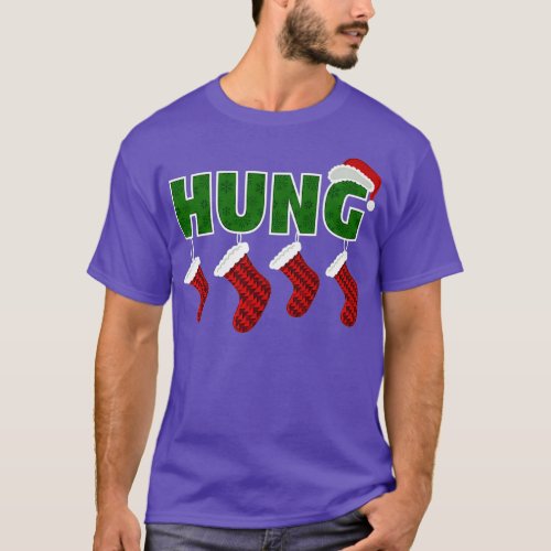 Hung _ Funny Gay Endowed Christmas Premium T_Shirt