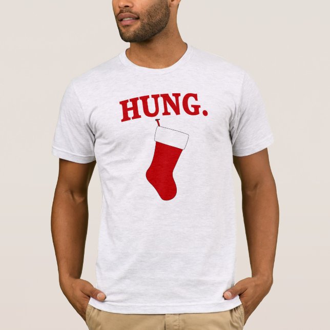HUNG Funny Men's Christmas T-shirt (Front)