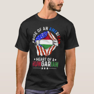 Hungarian American America Pride Foreign Hungary F T-Shirt