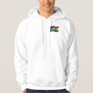 Hungarian-American Waving Flag Hoodie
