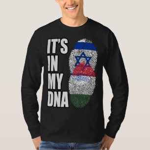 Hungarian And Israeli Mix DNA Flag Heritage T-Shirt
