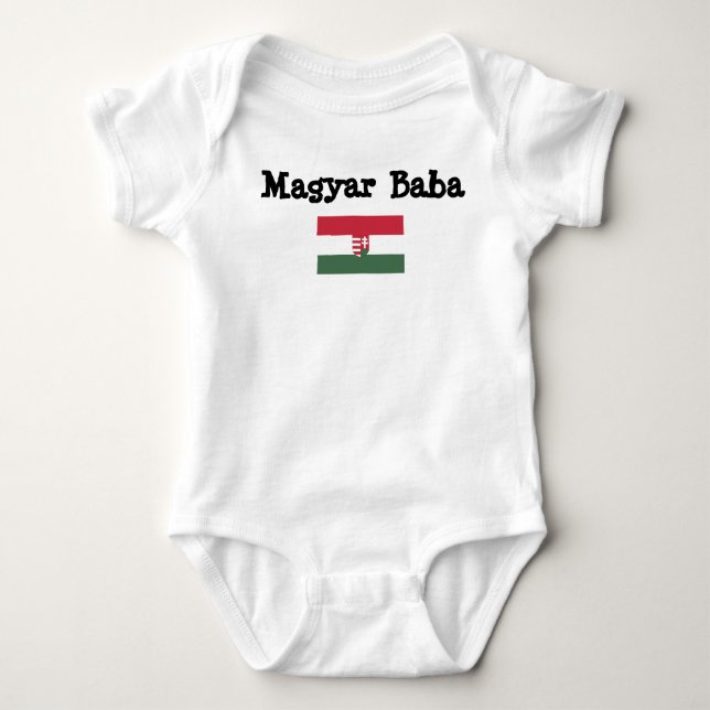 Hungarian Baba Baby Bodysuit (Front)