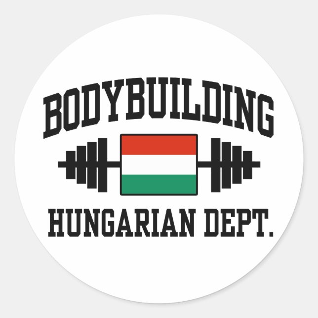 Hungarian Bodybuilder Classic Round Sticker (Front)