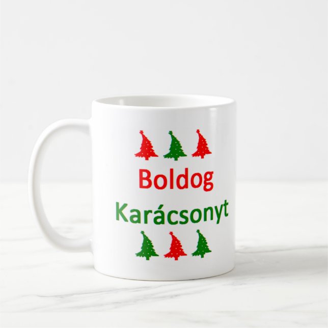 hungarian boldog karacsonyt coffee mug (Left)