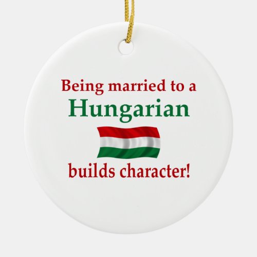 Hungarian Builds Character Ceramic Ornament