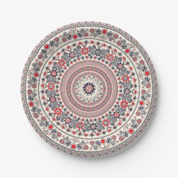Hungarian Design Paper Plates by RichardLaschon at Zazzle