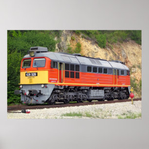 Hungarian Diesel Locomotive M62 Train Poster