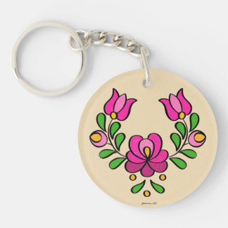 Hungarian Embroidery Pattern - Acrylic Keychain