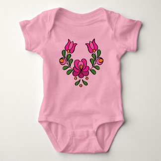 Hungarian Embroidery Pattern, Matyo Baby Bodysuit