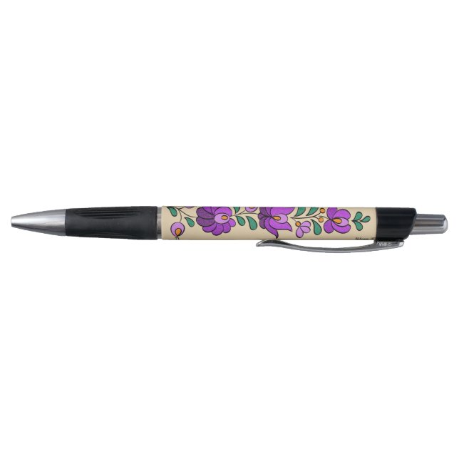 Hungarian Embroidery Pattern, "Matyó" - purple Pen (Bottom)