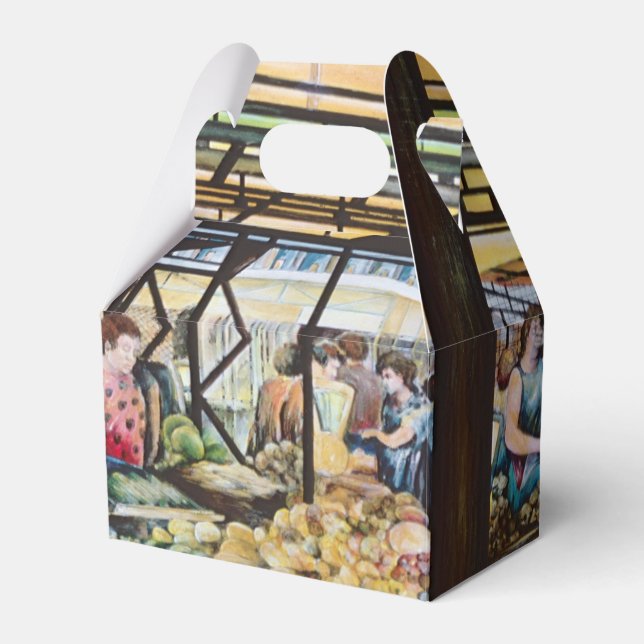 Hungarian Farmers' Market Favor Boxes (Front Side)