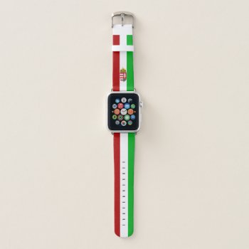 Hungarian Flag Apple Watch Band by Pir1900 at Zazzle