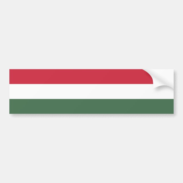 Hungarian Flag Bumper Sticker (Front)