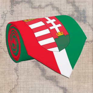 Hungarian Flag & business Hungary, travel /sports Neck Tie