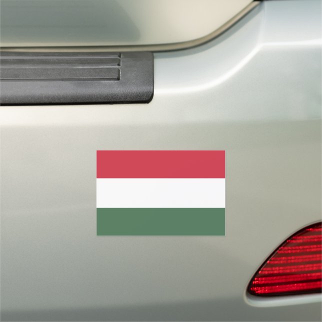 Hungarian flag car magnet (In Situ)
