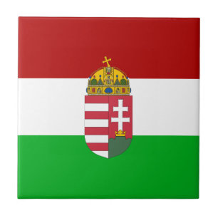 Hungarian flag ceramic tile