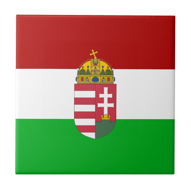 Hungarian flag ceramic tile (Front)