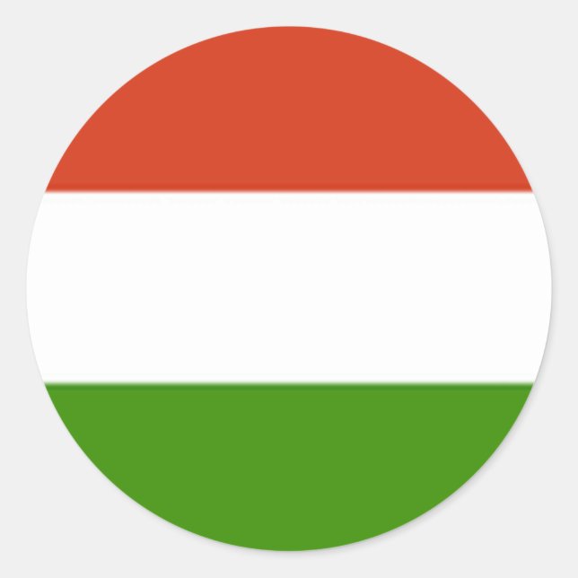Hungarian Flag Classic Round Sticker (Front)
