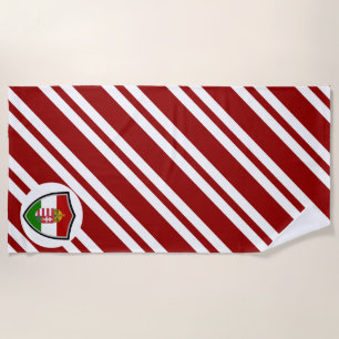Hungarian flag-coat arms beach towel