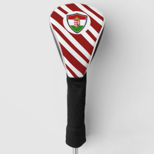 Hungarian flag-coat arms golf head cover