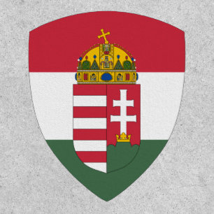 Hungarian Flag & Coat of Arms, Flag of Hungary Patch