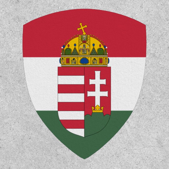 Hungarian Flag & Coat of Arms, Flag of Hungary Patch (Front)