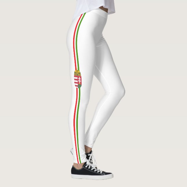 Hungarian flag-Coat of arms Leggings (Right)