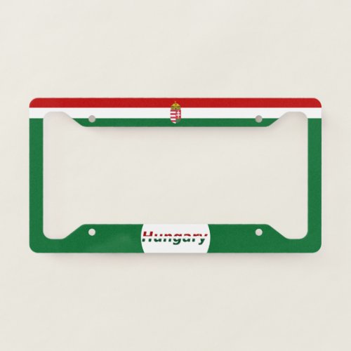 Hungarian flag_coat of arms license plate frame